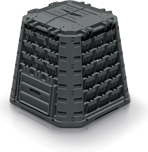 Plastisk havekompostbeholder EVOGREEN VARIO 450 l, sort