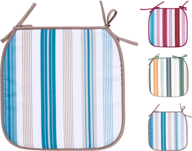 Sædehynde til havestol, stribet 38 × 38 cm (polyester, mix af farver)