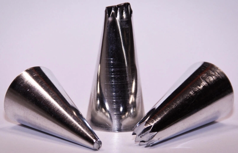 Sæt af dekoreringsspidser – 3 dele, fortinnet blik, mix af former