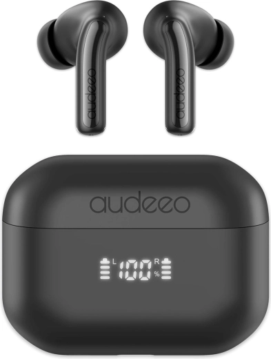 Trådløse TWS-hovedtelefoner Novatune sort med ANC