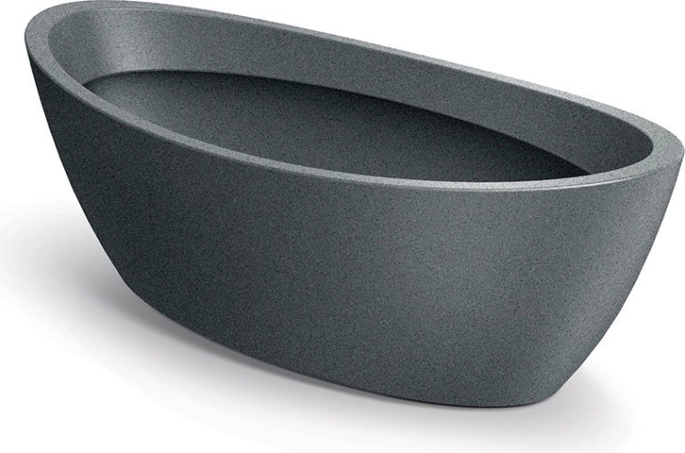Oval plantekasse ARIA 60 cm granitgrå