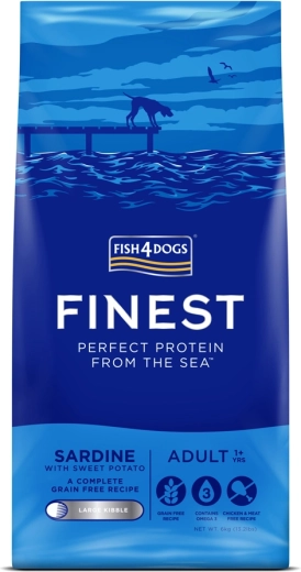 Foderpiller til store voksne hunde med FISH4DOGS sardiner og søde kartofler 6 kg