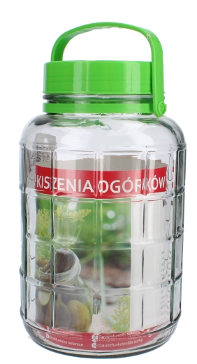 Glasbeholder 5 l med plastlåg