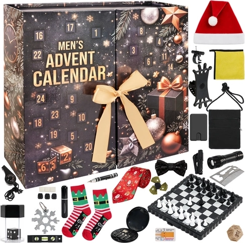 Adventskalender til mænd med 24 gaver