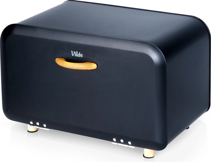 Metallisk brødkasse sort 35,5 × 21 × 23,5 cm Vilde