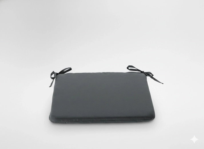 Sædepude til stol 40 × 40 × 3 cm mørkegrå