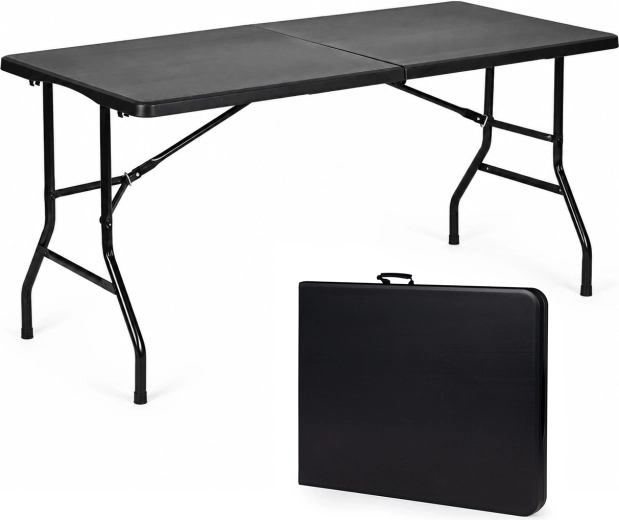 Sammenklappeligt cateringbord til haven MultiGarden 153 × 70 cm sort