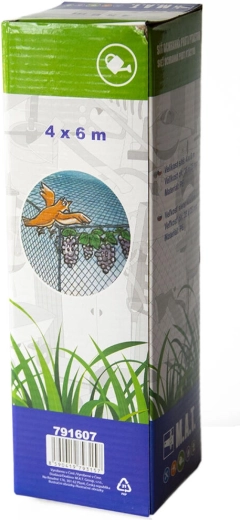 Beskyttelsesnet mod fugle 4 × 6 m, maske 15 × 20 mm