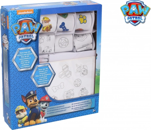 Paw Patrol farvelægningsklistermærker og tatoveringer