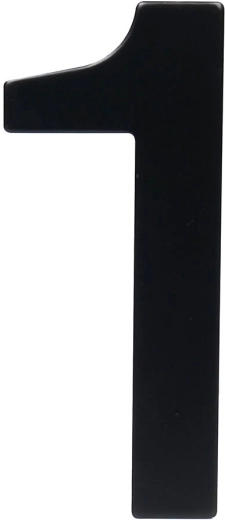 Husnummer 1, 95 mm, rustfrit stål, sort mat