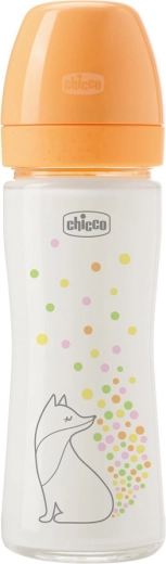 Chicco glasflaske til baby Perfect Easy 240 ml med silikonesut