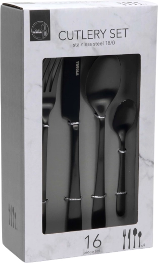 Bestiksæt 16 stk sort
