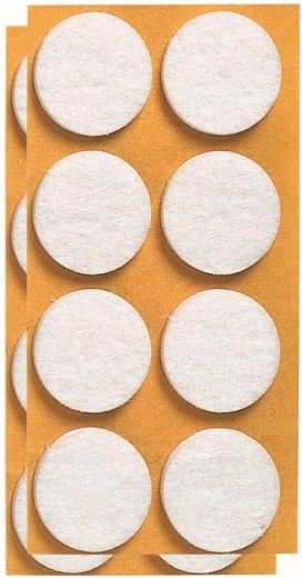 Selvklæbende filtbeskyttere til møbler 20 mm hvide (24 stk.)