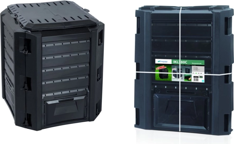 Kompostbeholder Compogreen 380 l – sort, uden emballage