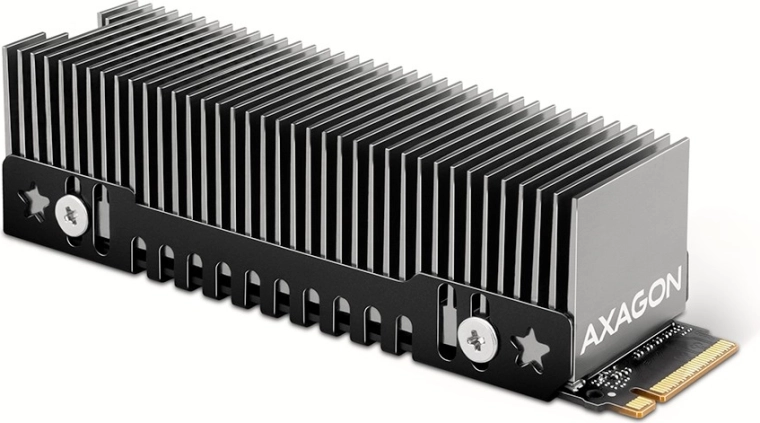 Passiv aluminiums-køleplade til M.2 SSD 2280, højde 24 mm