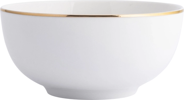 Bella gylden linje porcelænsskål 14 cm 630 ml cremefarvet