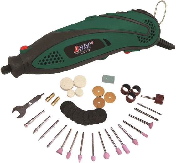 Mini ligesliber 135 W i kuffert med tilbehør ASIST