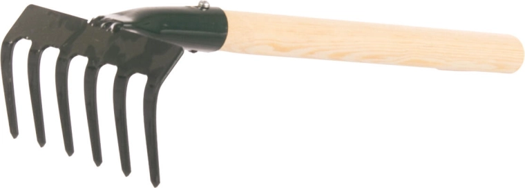 Profi håndrive med skaft 27 cm (6 tænder)