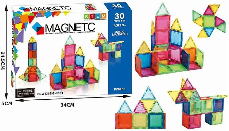 Magnetisk byggesæt Magnetic STEM 30 dele