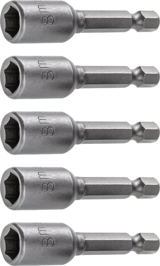 Sæt adaptere 1/4" til bits 8 mm, 10 dele