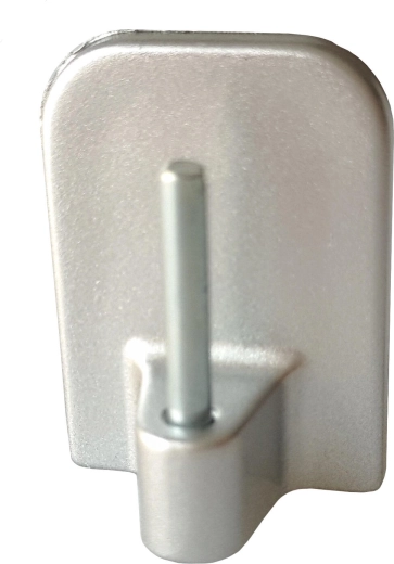 Selvklæbende caféstangskroge, sølv mat, 4 stk.