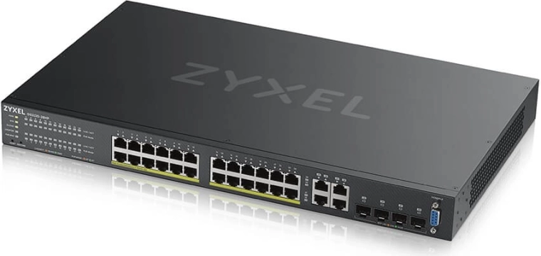 Zyxel GS2220-28HP 24-port gigabit L2 PoE-switch med uplink og årlig Nebula Pro Pack-licens