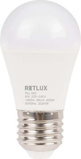 LED-pære RETLUX Mini Globe E27 8 W 4000 K