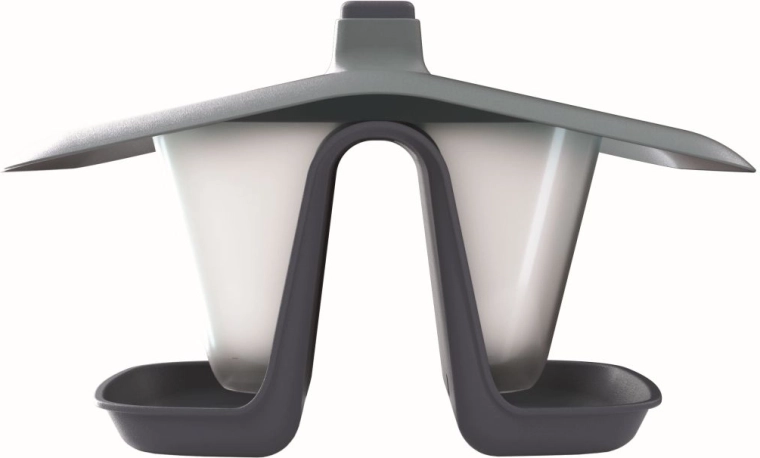 Hængende to-kammer fuglefoderhus Birdyfeed Double 28 cm antracit