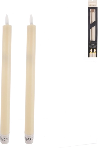 Sæt med to beige LED-lys 25 cm