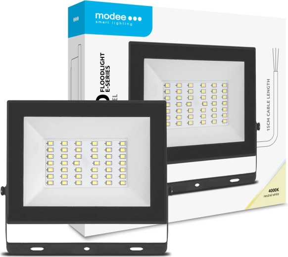 Modee LED-projektør E-series Slim 30 W, 120°, 2400 lm, neutral hvid