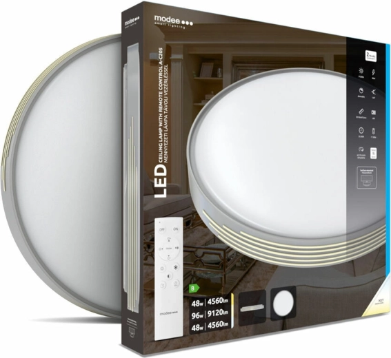 Loft-LED-armatur Modee Smart Lighting A‑C205, 2×48 W, dæmpbart, med fjernbetjening