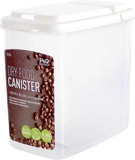 Plastbøtte til fødevarer med vipbart doseringslåg 1600 ml LOCKnLOCK