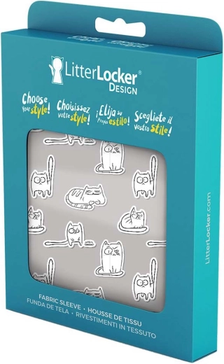 Overtræk til spand LitterLocker Design Paper Cats