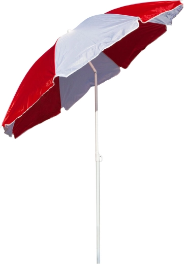 Strandparasol 180 cm med knæk, mix af farver
