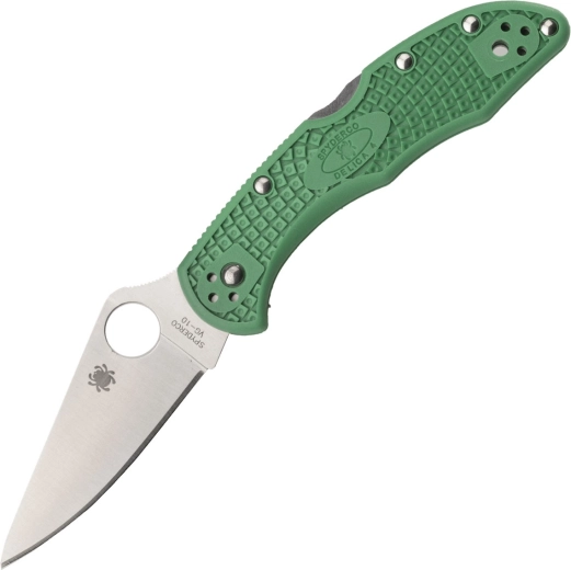 Spyderco Delica 4 Lightweight flat ground grøn foldekniv