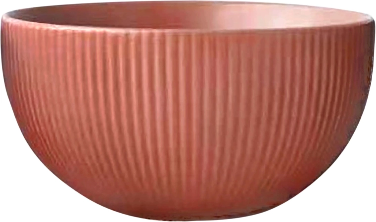 Kitchisimo keramisk skål 710 ml rillet murstensfarvet