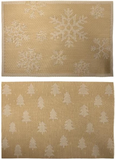 Julebordløber 30 × 45 cm, gylden, polyester