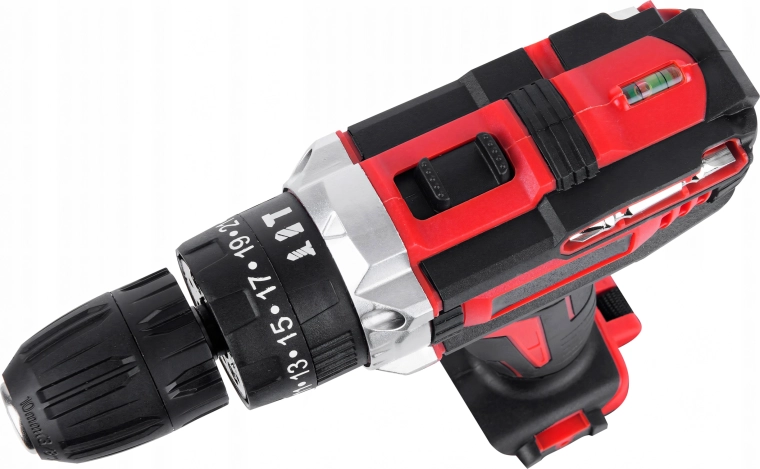 Akku-boremaskine/skruetrækker 18 V med kuffert, 2× batterier og LED-lys