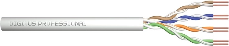 Installationskabel Digitus Cat 5e U/UTP Eca AWG 24/1 PVC 100 m gråt