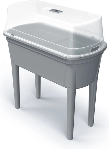 Forkultiveringsbakke med polykarbonatlåg BLOOMO 77,5 cm – grå sten