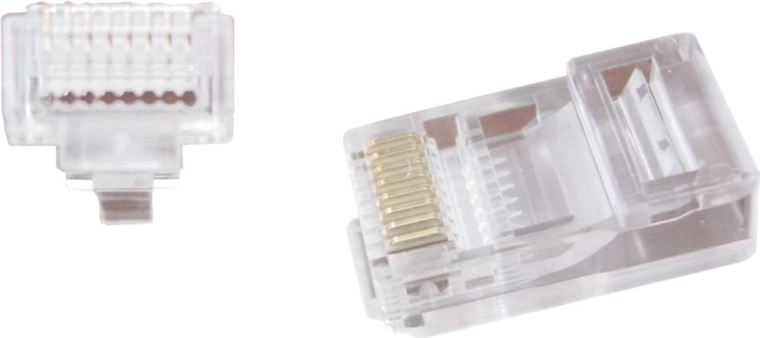 Gennemgangs netværksstik RJ45 8P8C UTP, 100 stk