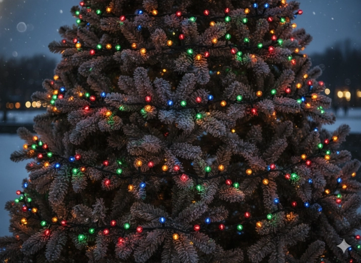 LED-julelyskæde Cherry ball 200 LED multicolor, 16 m + 3 m