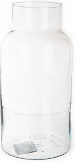 Vase af klart genbrugsglas 30 cm