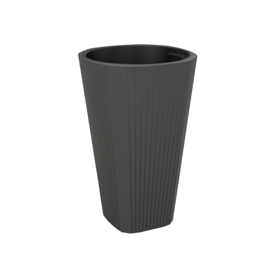MUZA blomsterkrukke med indsats 39 cm antracit