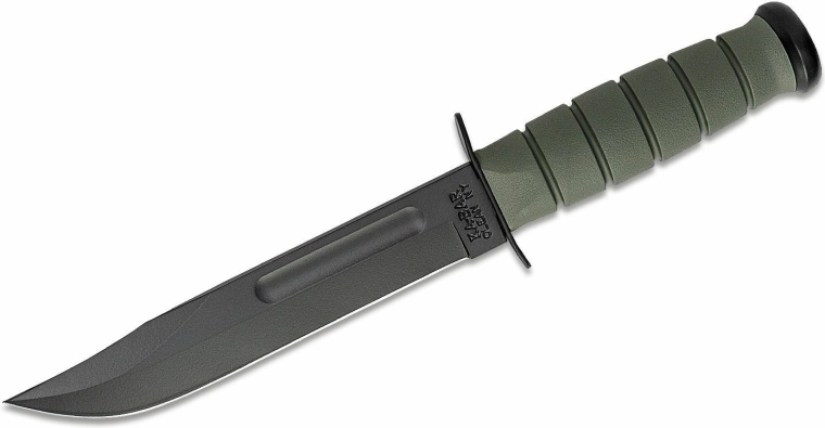 KA-BAR Full Size Foliage Green taktisk kniv 18 cm med plastskede