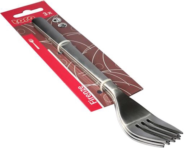 TORO Firenze spisegaffel i rustfrit stål, sæt med 3 stk.