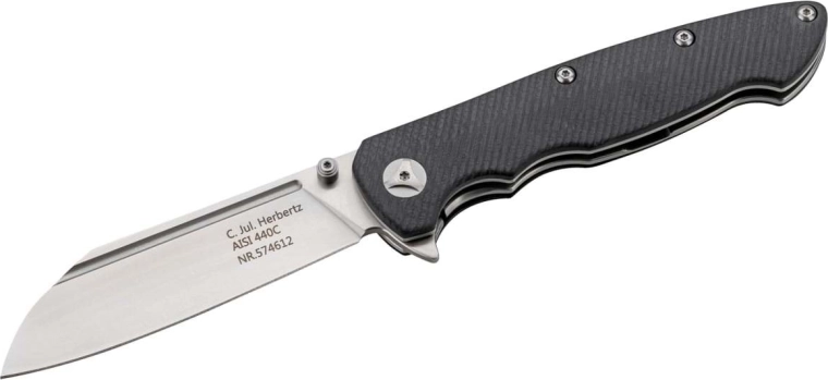 Enhånds lommekniv 9 cm Sheepfoot, G10, sort