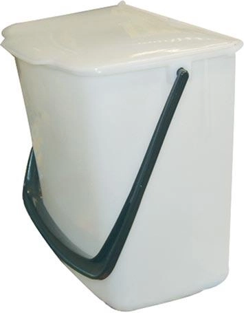 Universel indbygningsskraldespand til køkkenskab 8 l – hvid plast