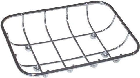 Sæbeskål rektangulær 13 × 9 cm krom