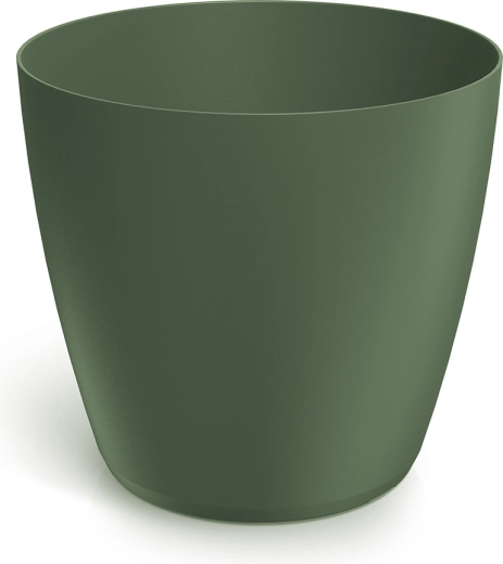 Blomsterpotte Mate 23,8 cm – mørkegrøn plastblomsterpotte